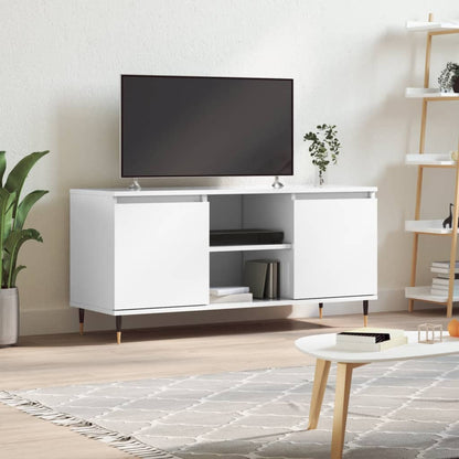 TV-Schrank Hochglanz-Weiß 104x35x50 cm Holzwerkstoff - Pazzar.ch