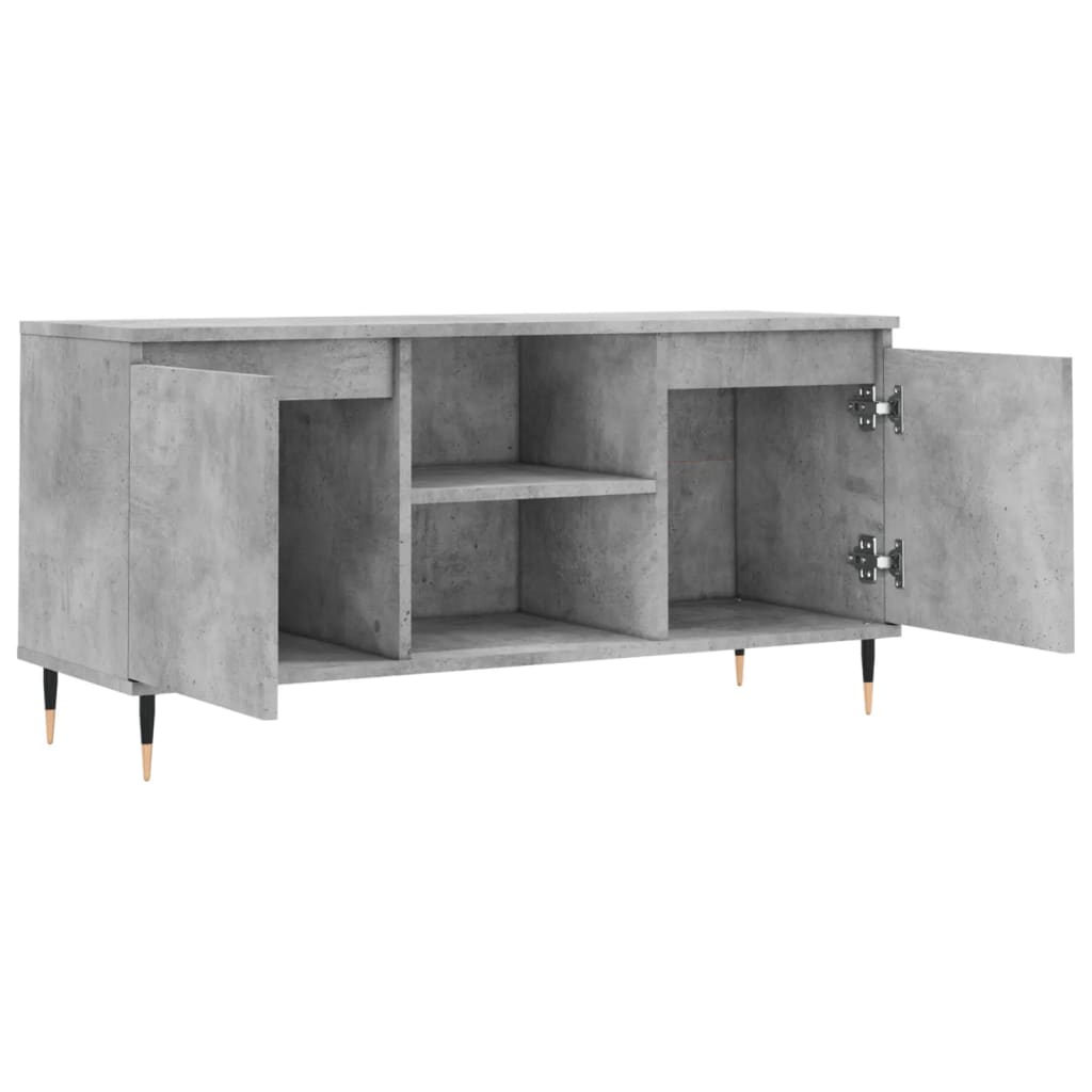TV-Schrank Betongrau 104x35x50 cm Holzwerkstoff - Pazzar.ch