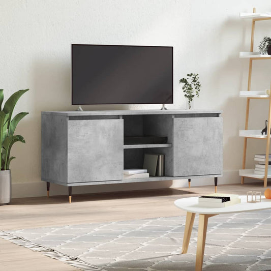 TV-Schrank Betongrau 104x35x50 cm Holzwerkstoff - Pazzar.ch