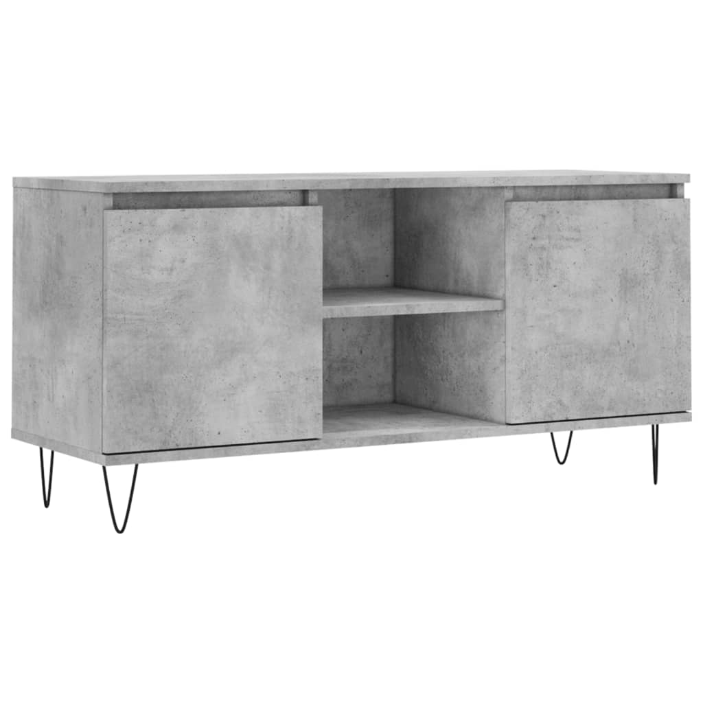 TV-Schrank Betongrau 104x35x50 cm Holzwerkstoff - Pazzar.ch