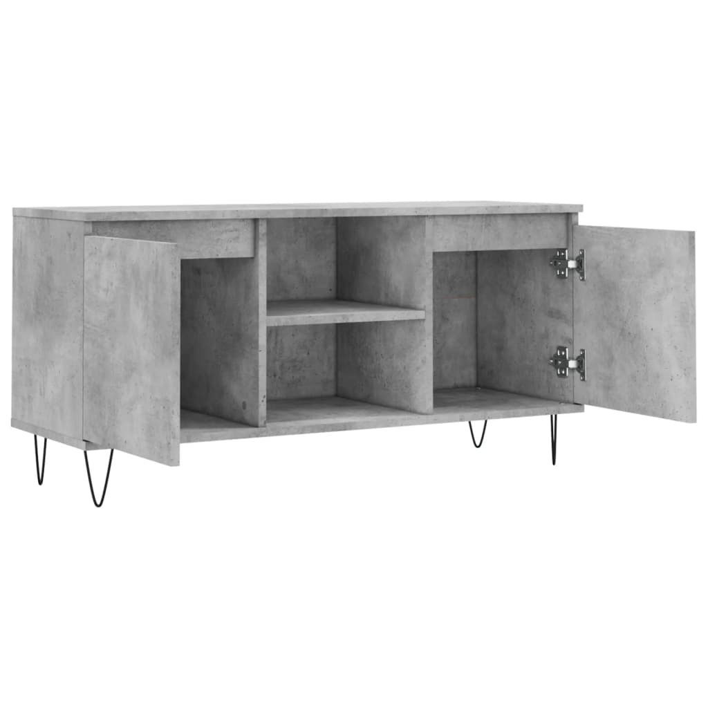TV-Schrank Betongrau 104x35x50 cm Holzwerkstoff - Pazzar.ch