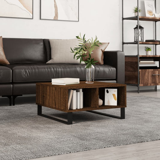 Couchtisch Braun Eichen-Optik 60x60x30 cm Holzwerkstoff - Pazzar.ch
