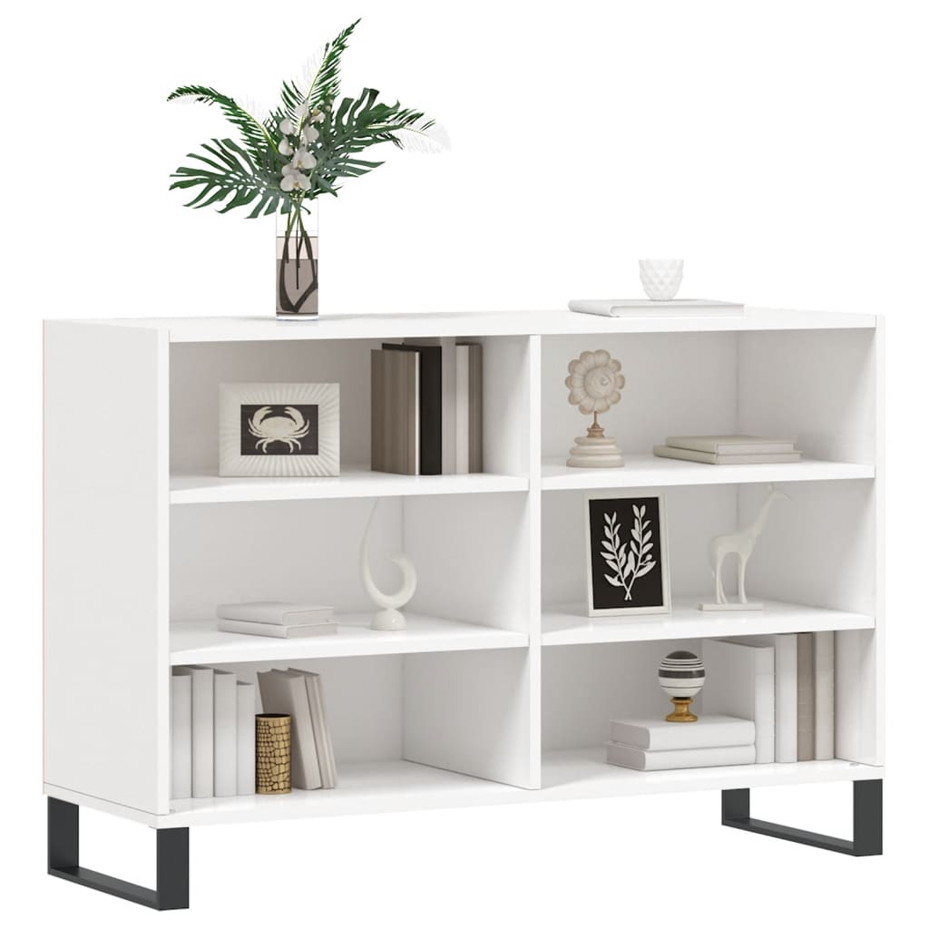 Sideboard Hochglanz-Weiß 103,5x35x70 cm Holzwerkstoff - Pazzar.ch