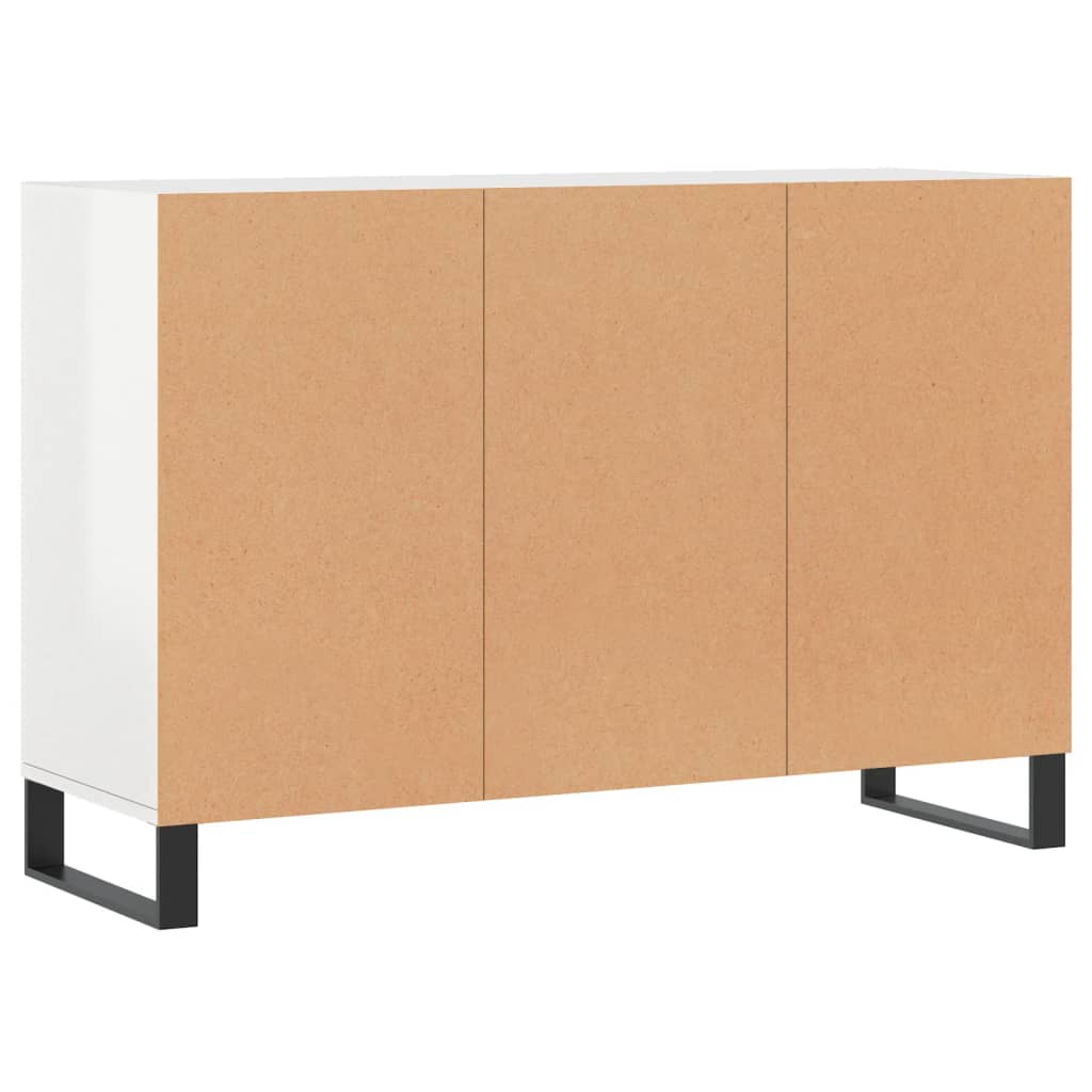 Sideboard Hochglanz-Weiß 103,5x35x70 cm Holzwerkstoff - Pazzar.ch