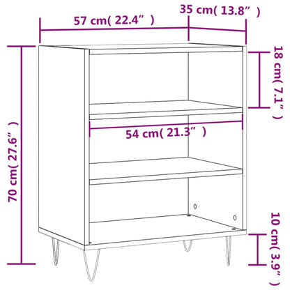 Sideboard Betongrau 57x35x70 cm Holzwerkstoff - Pazzar.ch