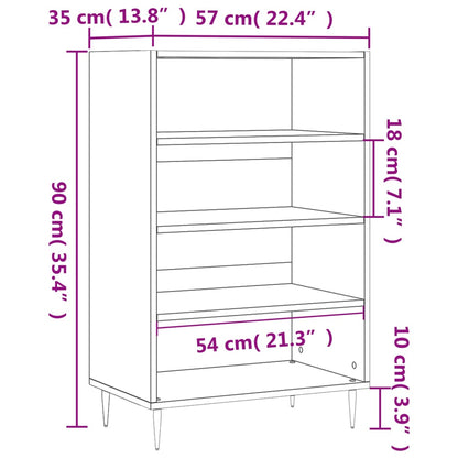 Highboard Sonoma-Eiche 57x35x90 cm Holzwerkstoff - Pazzar.ch