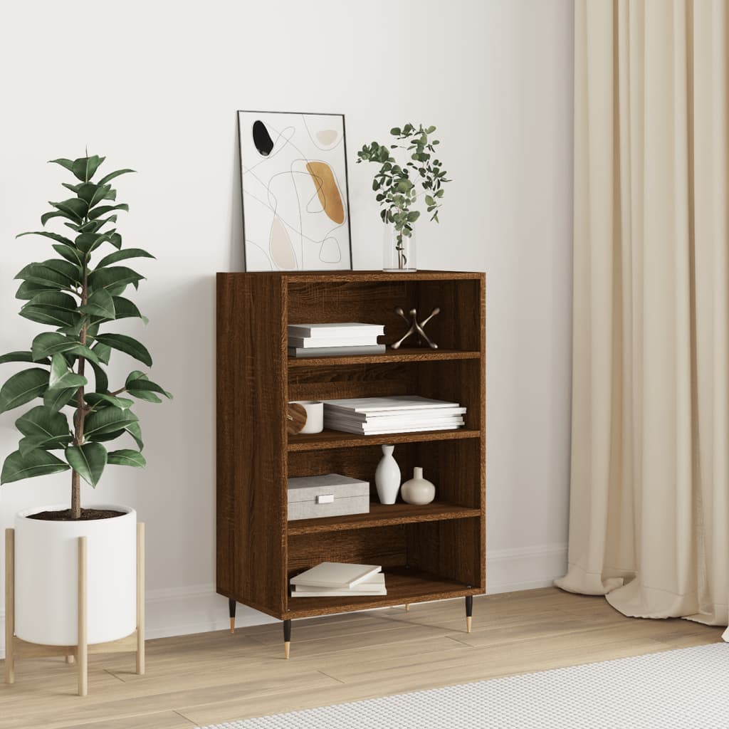 Highboard Braun Eichen-Optik 57x35x90 cm Holzwerkstoff - Pazzar.ch
