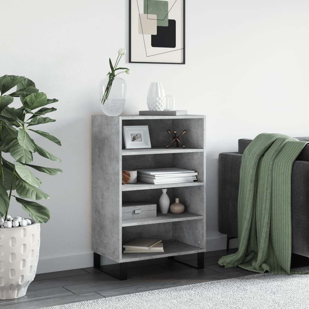 Highboard Betongrau 57x35x90 cm Holzwerkstoff - Pazzar.ch