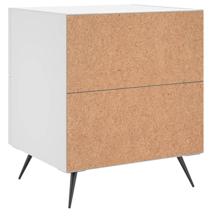 Nachttische 2 Stk. Weiß 40x35x47,5 cm Holzwerkstoff - Pazzar.ch