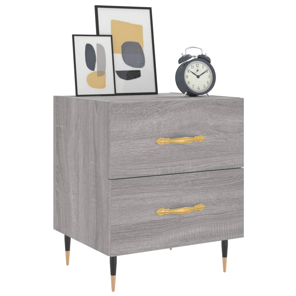 Nachttisch Grau Sonoma 40x35x47,5 cm Holzwerkstoff - Pazzar.ch