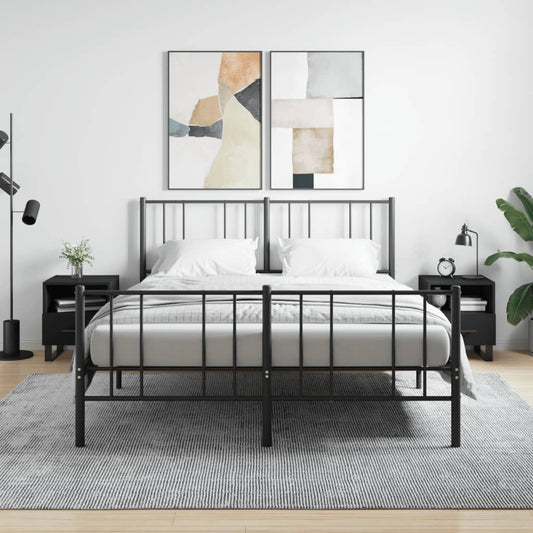 Nachttische 2 Stk. Schwarz 40x35x47,5 cm Holzwerkstoff - Pazzar.ch