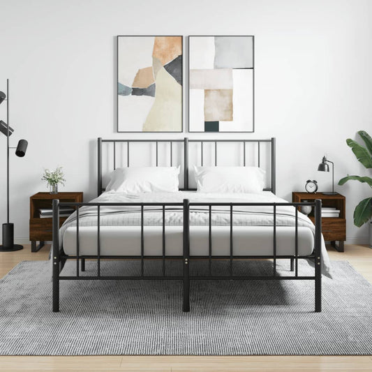 Nachttische 2Stk. Braun Eichen-Optik 40x35x47,5cm Holzwerkstoff - Pazzar.ch