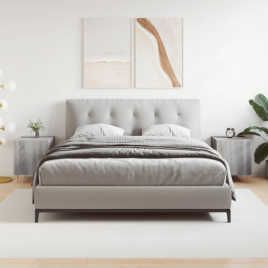 Nachttische 2 Stk. Grau Sonoma 40x40x50 cm Holzwerkstoff - Pazzar.ch