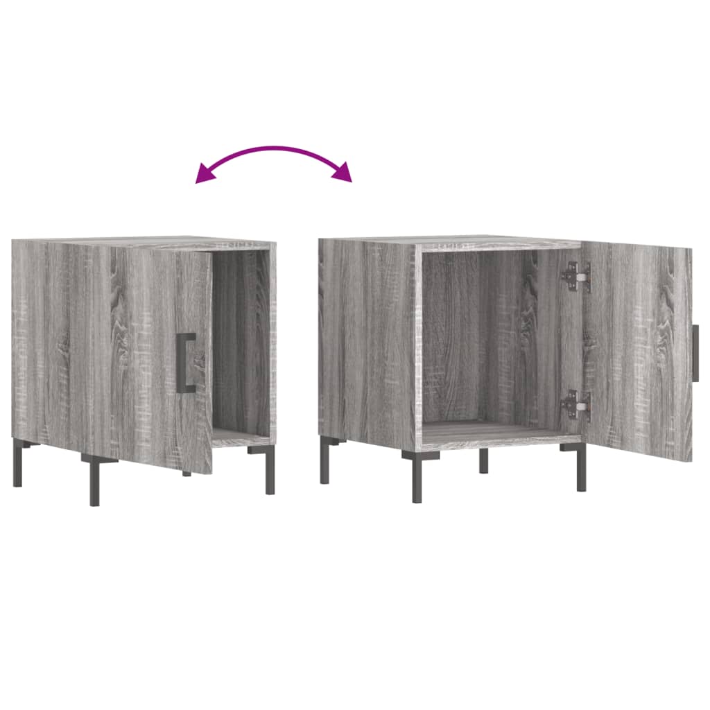 Nachttisch Grau Sonoma 40x40x50 cm Holzwerkstoff - Pazzar.ch