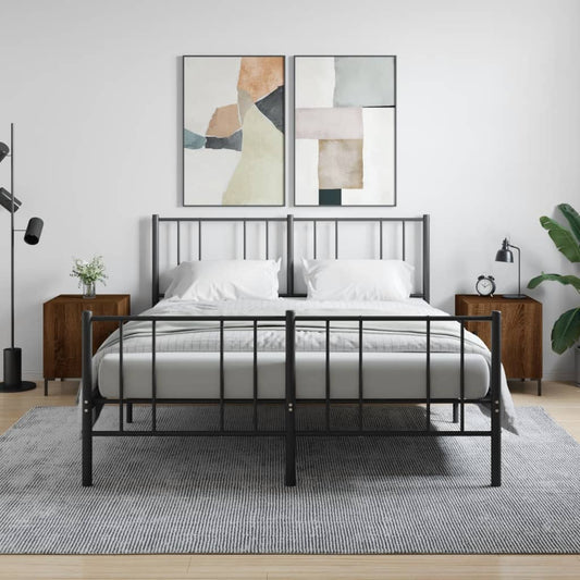 Nachttische 2 Stk. Braun Eichen-Optik 40x40x50 cm Holzwerkstoff - Pazzar.ch
