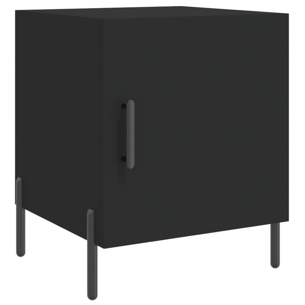 Nachttische 2 Stk. Schwarz 40x40x50 cm Holzwerkstoff - Pazzar.ch