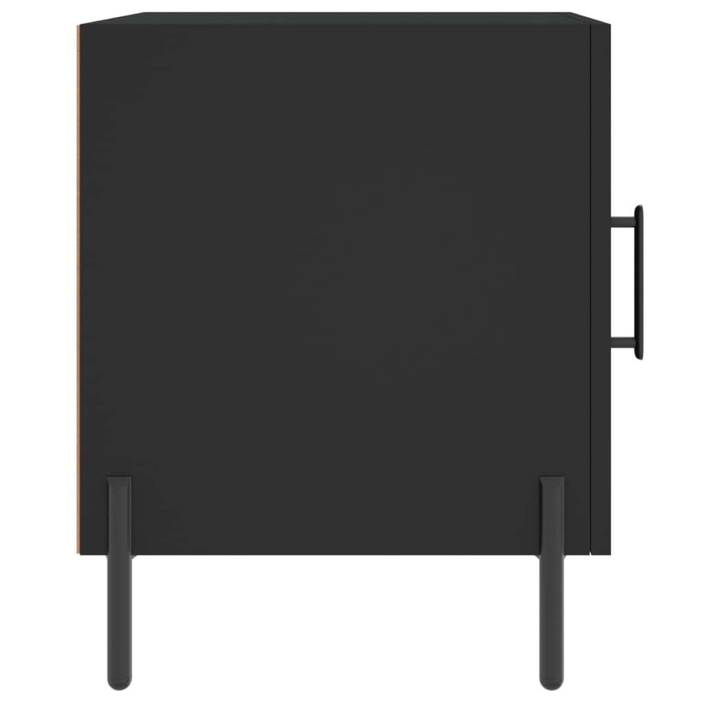 Nachttische 2 Stk. Schwarz 40x40x50 cm Holzwerkstoff - Pazzar.ch