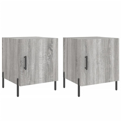 Nachttische 2 Stk. Grau Sonoma 40x40x50 cm Holzwerkstoff - Pazzar.ch
