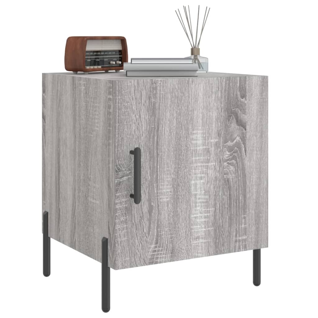 Nachttische 2 Stk. Grau Sonoma 40x40x50 cm Holzwerkstoff - Pazzar.ch