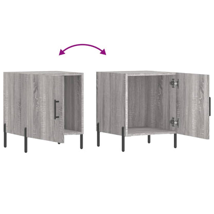 Nachttische 2 Stk. Grau Sonoma 40x40x50 cm Holzwerkstoff - Pazzar.ch