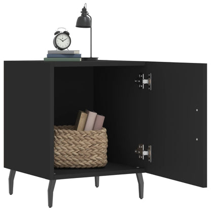 Nachttische 2 Stk. Schwarz 40x40x50 cm Holzwerkstoff - Pazzar.ch