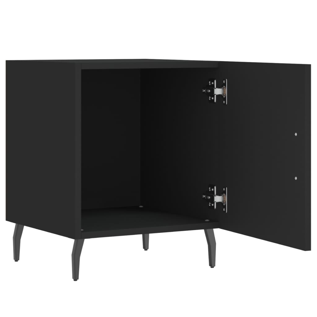Nachttische 2 Stk. Schwarz 40x40x50 cm Holzwerkstoff - Pazzar.ch