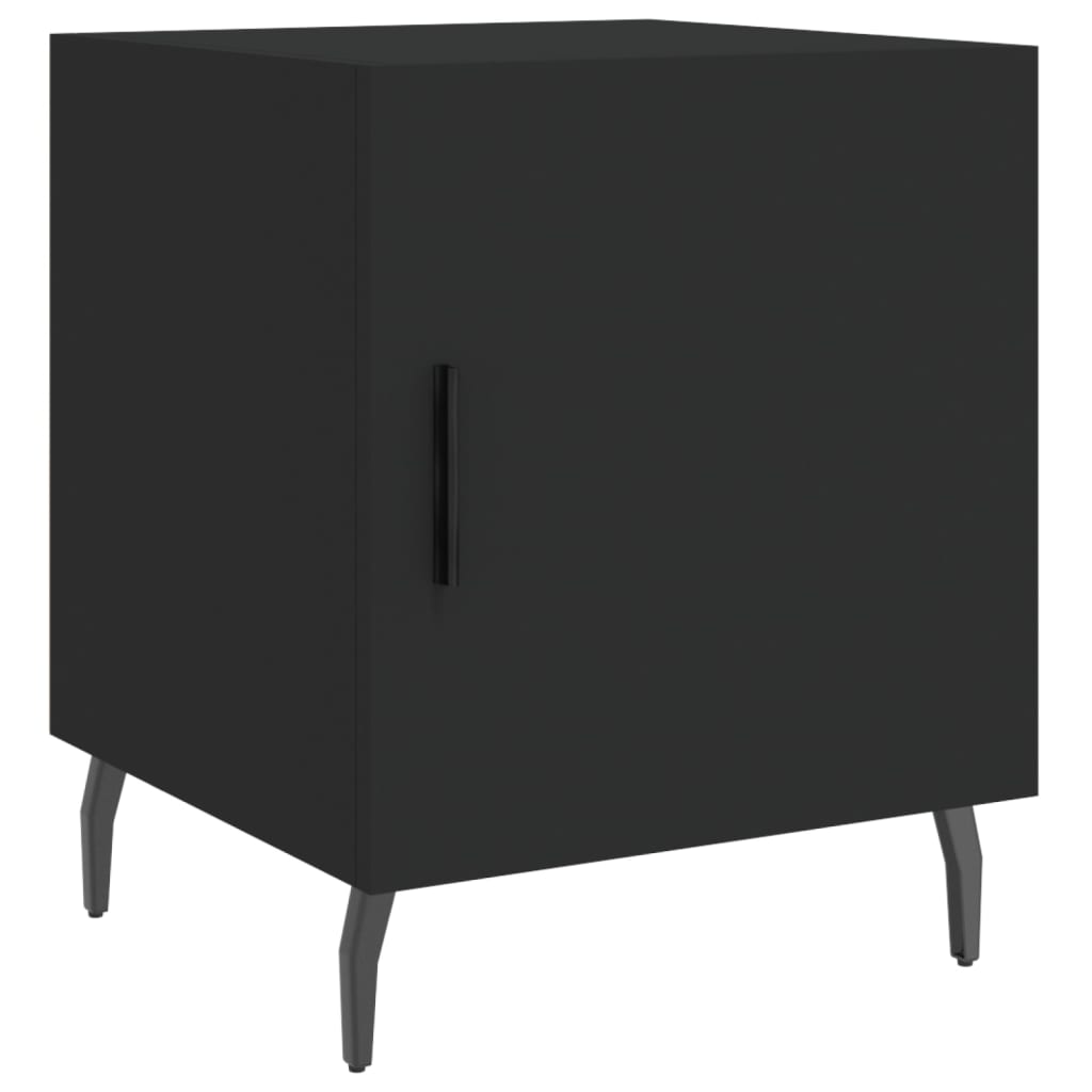 Nachttische 2 Stk. Schwarz 40x40x50 cm Holzwerkstoff - Pazzar.ch