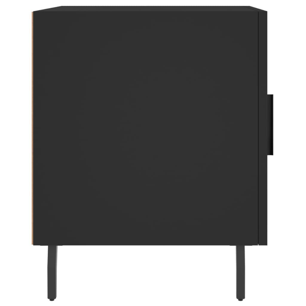 Nachttische 2 Stk. Schwarz 40x40x50 cm Holzwerkstoff - Pazzar.ch