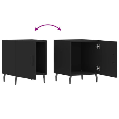 Nachttische 2 Stk. Schwarz 40x40x50 cm Holzwerkstoff - Pazzar.ch