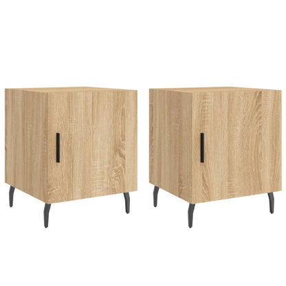 Nachttische 2 Stk. Sonoma-Eiche 40x40x50 cm Holzwerkstoff - Pazzar.ch