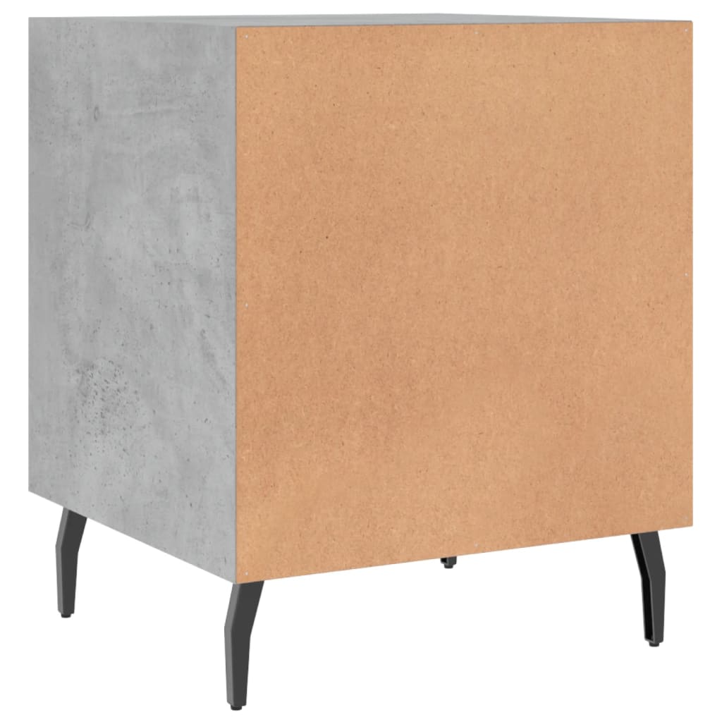 Nachttische 2 Stk. Betongrau 40x40x50 cm Holzwerkstoff - Pazzar.ch