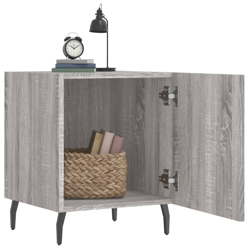 Nachttische 2 Stk. Grau Sonoma 40x40x50 cm Holzwerkstoff - Pazzar.ch
