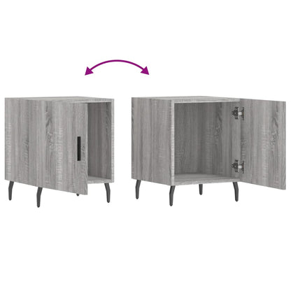 Nachttische 2 Stk. Grau Sonoma 40x40x50 cm Holzwerkstoff - Pazzar.ch
