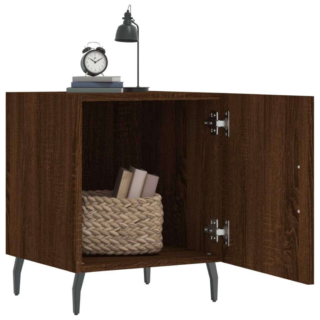 Nachttische 2 Stk. Braun Eichen-Optik 40x40x50 cm Holzwerkstoff - Pazzar.ch