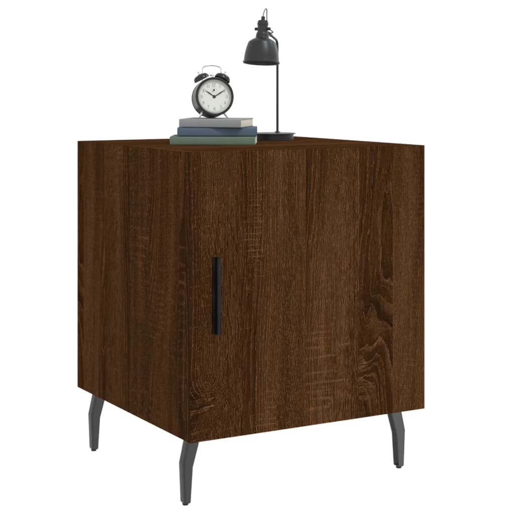 Nachttische 2 Stk. Braun Eichen-Optik 40x40x50 cm Holzwerkstoff - Pazzar.ch
