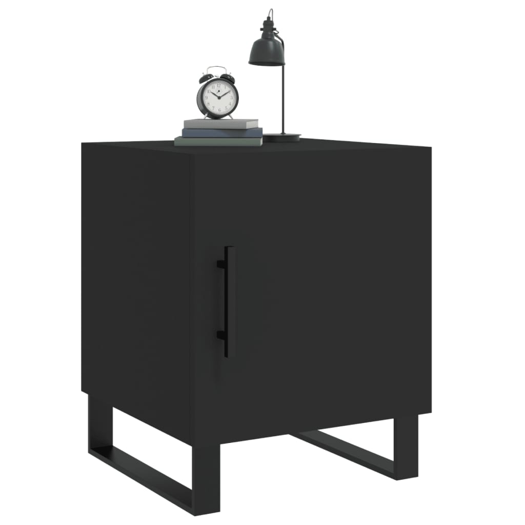 Nachttische 2 Stk. Schwarz 40x40x50 cm Holzwerkstoff - Pazzar.ch