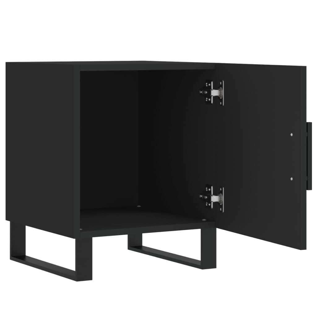 Nachttische 2 Stk. Schwarz 40x40x50 cm Holzwerkstoff - Pazzar.ch
