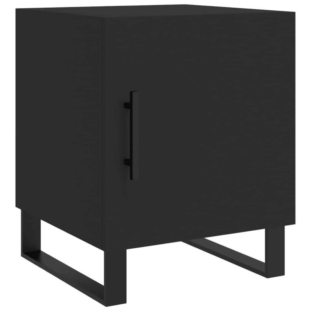 Nachttische 2 Stk. Schwarz 40x40x50 cm Holzwerkstoff - Pazzar.ch
