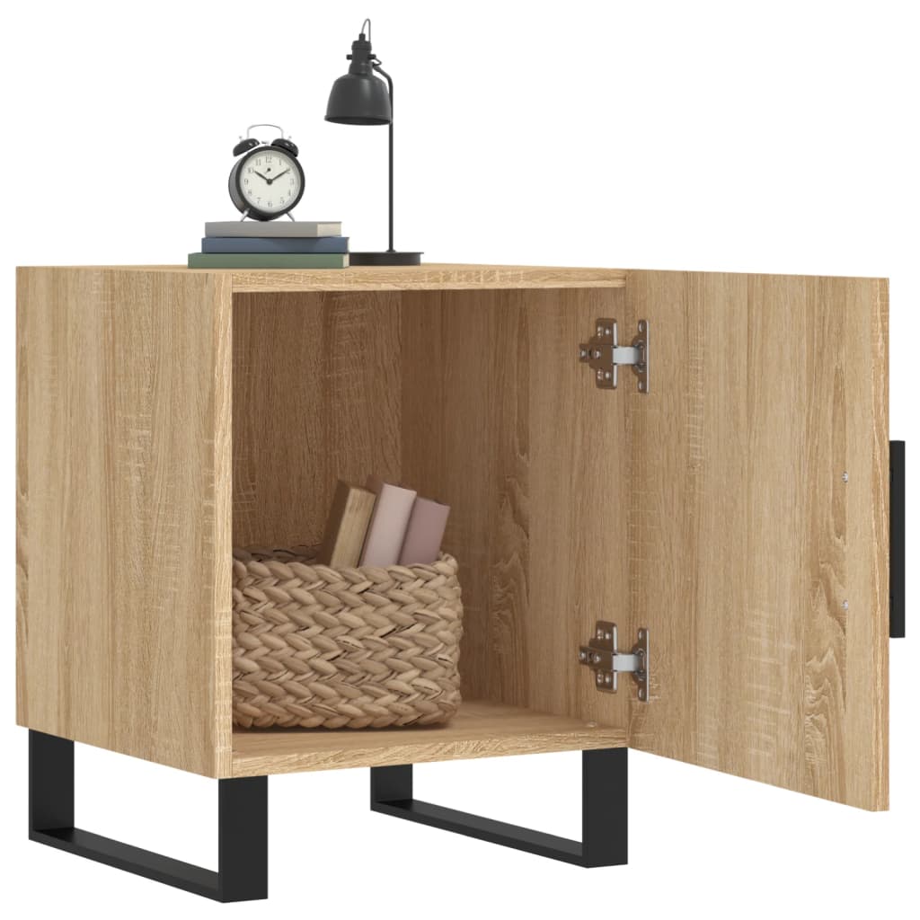 Nachttische 2 Stk. Sonoma-Eiche 40x40x50 cm Holzwerkstoff - Pazzar.ch