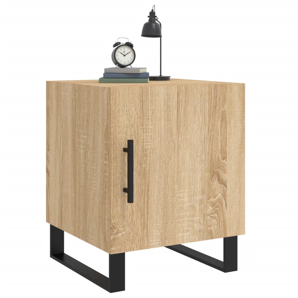 Nachttische 2 Stk. Sonoma-Eiche 40x40x50 cm Holzwerkstoff - Pazzar.ch