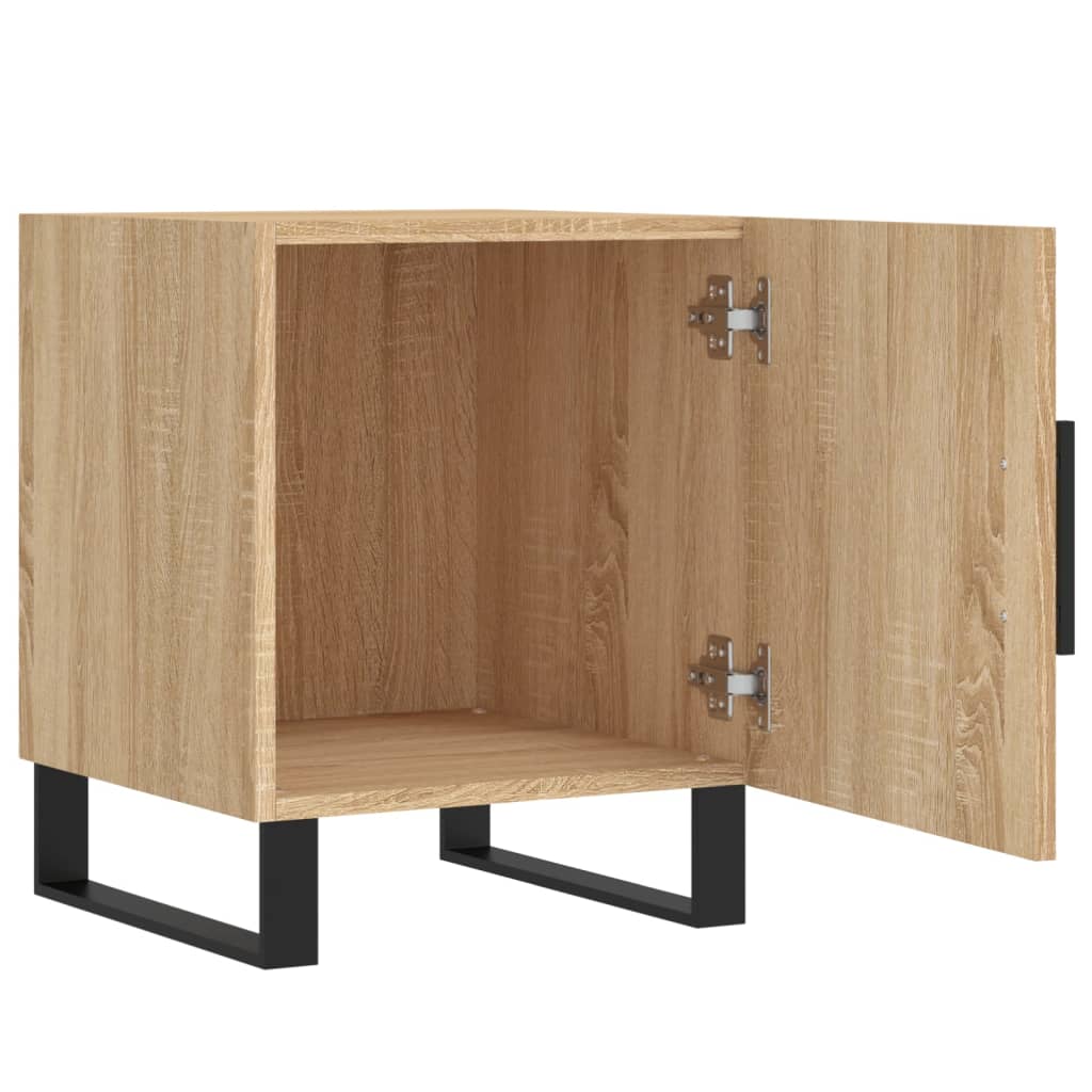 Nachttische 2 Stk. Sonoma-Eiche 40x40x50 cm Holzwerkstoff - Pazzar.ch