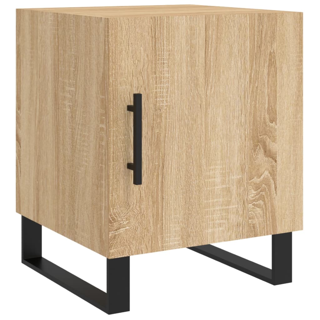 Nachttische 2 Stk. Sonoma-Eiche 40x40x50 cm Holzwerkstoff - Pazzar.ch