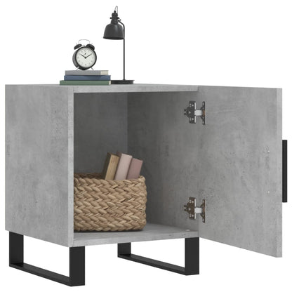 Nachttische 2 Stk. Betongrau 40x40x50 cm Holzwerkstoff - Pazzar.ch