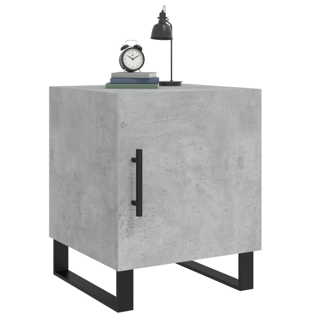 Nachttische 2 Stk. Betongrau 40x40x50 cm Holzwerkstoff - Pazzar.ch