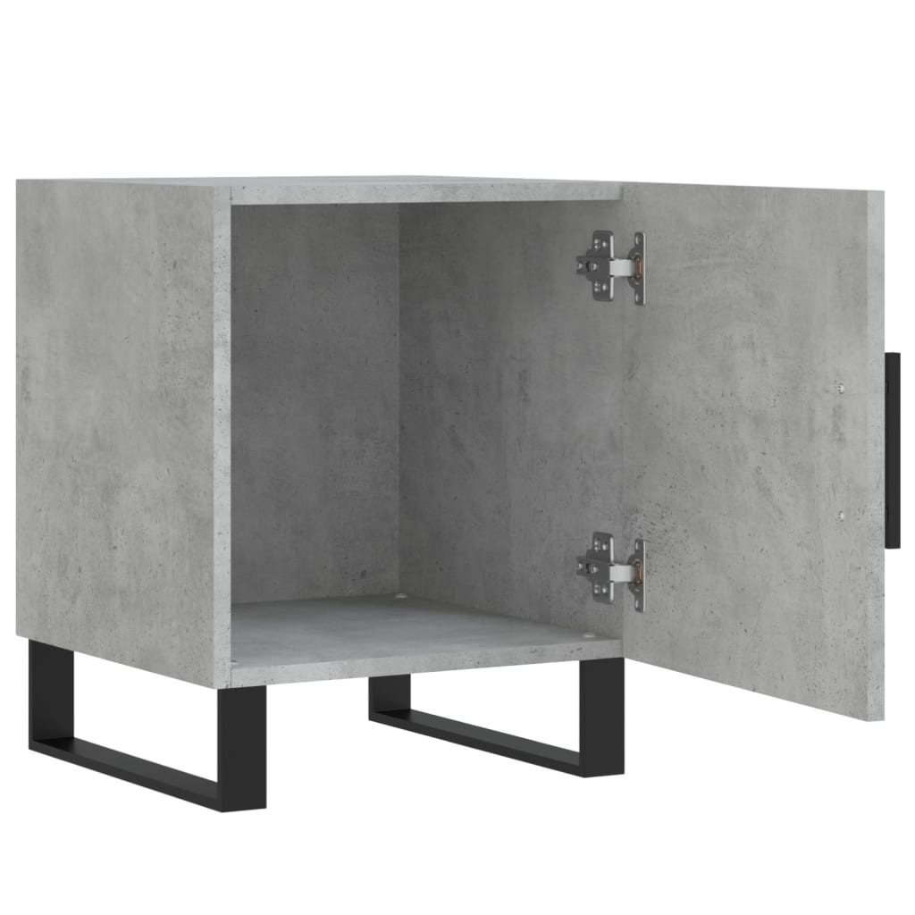 Nachttische 2 Stk. Betongrau 40x40x50 cm Holzwerkstoff - Pazzar.ch