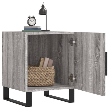 Nachttisch Grau Sonoma 40x40x50 cm Holzwerkstoff - Pazzar.ch