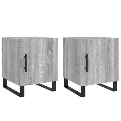 Nachttische 2 Stk. Grau Sonoma 40x40x50 cm Holzwerkstoff - Pazzar.ch