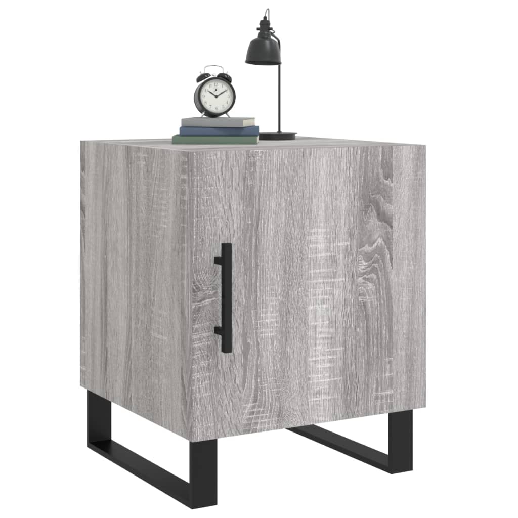 Nachttische 2 Stk. Grau Sonoma 40x40x50 cm Holzwerkstoff - Pazzar.ch