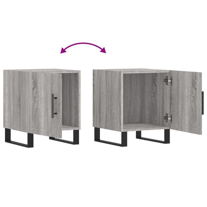 Nachttische 2 Stk. Grau Sonoma 40x40x50 cm Holzwerkstoff - Pazzar.ch