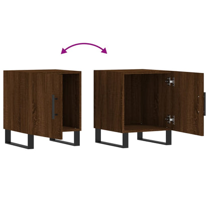 Nachttische 2 Stk. Braun Eichen-Optik 40x40x50 cm Holzwerkstoff - Pazzar.ch